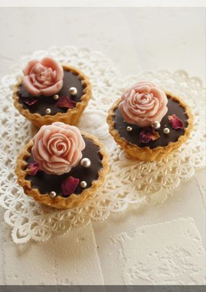 *バレンタイン♥ バラの生チョコタルト♪-レシピのメイン写真