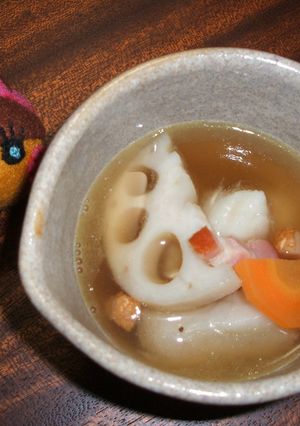 れんこんのバターコンソメスープ-レシピのメイン写真