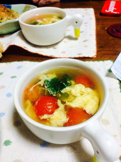 トマトと卵のスープ-レシピのメイン写真