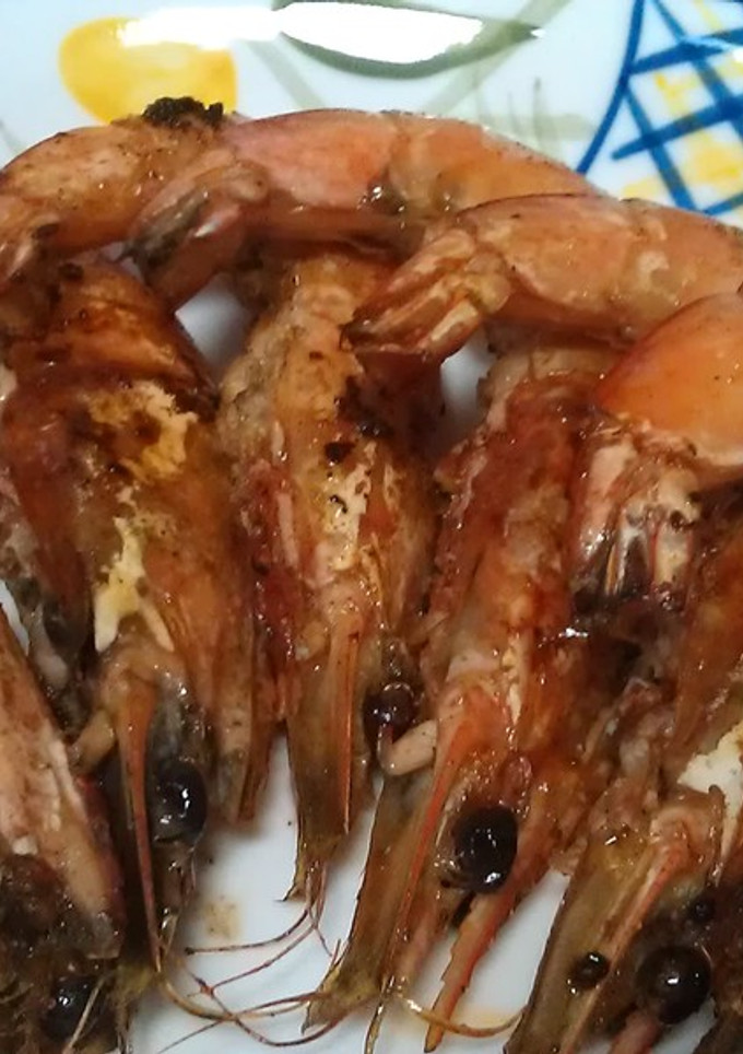 有頭エビの鉄板焼き in上海-レシピのメイン写真