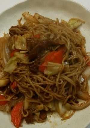 牛すじこんにゃく焼きそば-レシピのメイン写真