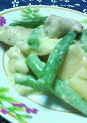 カレーな筍とササミの☆クリーム煮-レシピのメイン写真