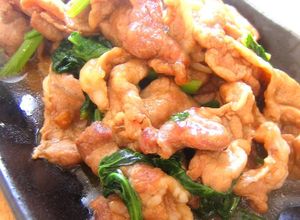 豚肉と小松菜のニンニク醤油炒め-レシピのメイン写真
