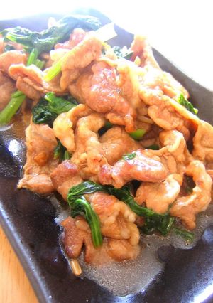 豚肉と小松菜のニンニク醤油炒め-レシピのメイン写真
