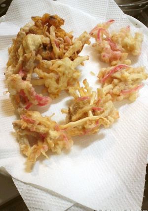 椎茸の石づきと紅ショウガのかき揚げ-レシピのメイン写真