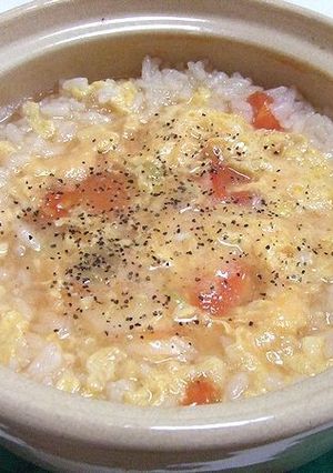 二日酔いの朝に♪優しいトマト雑炊-レシピのメイン写真
