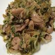 ゴマ油香る☆空芯菜と豚肉のザーサイ炒め