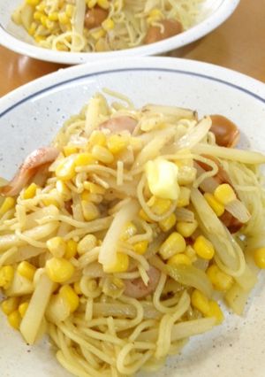北海道♡簡単じゃがバターコーン焼きそば-レシピのメイン写真
