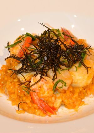 甘エビの殻を使った魚介のサフランリゾット-レシピのメイン写真