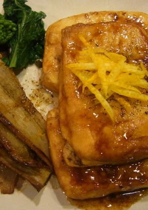 豆腐とごぼうの柳川風照り焼き-レシピのメイン写真