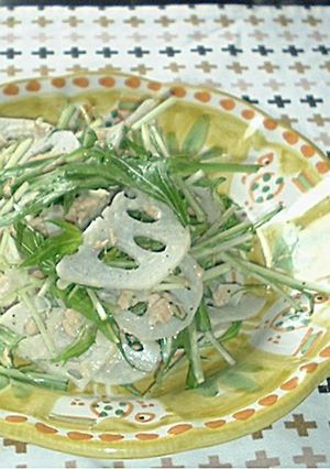 れんこんと水菜のツナサラダ-レシピのメイン写真