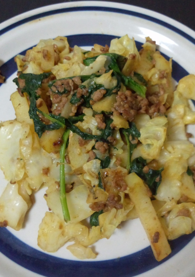 ☆キャベツと挽き肉のカレー炒め☆-レシピのメイン写真