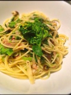 菜の花とエリンギのペペロンチーノ-レシピのメイン写真