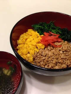 スープも作れる*三色丼-レシピのメイン写真
