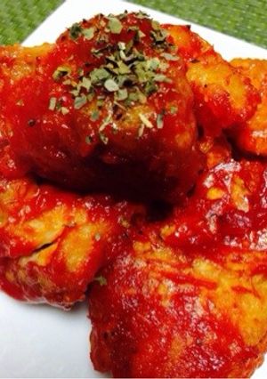 簡単！冷めても美味♪鶏ケチャップ唐揚げ風-レシピのメイン写真