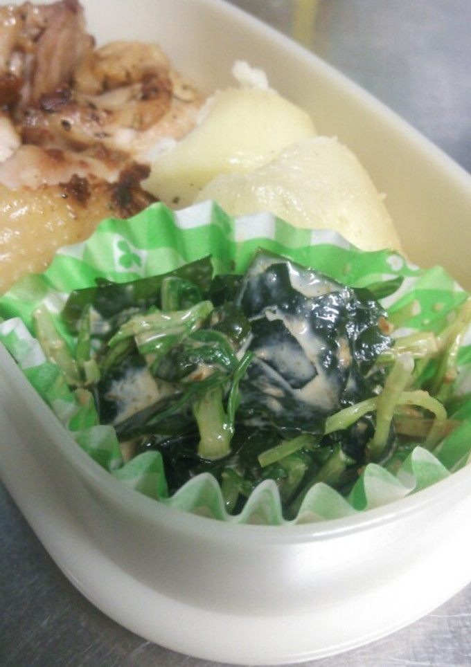 【お弁当に！】ワカメと水菜の和え物-レシピのメイン写真