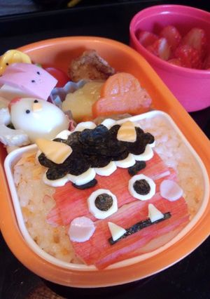 キャラ弁♡節分おに-レシピのメイン写真