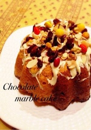 マーブルチョコレートケーキ-レシピのメイン写真