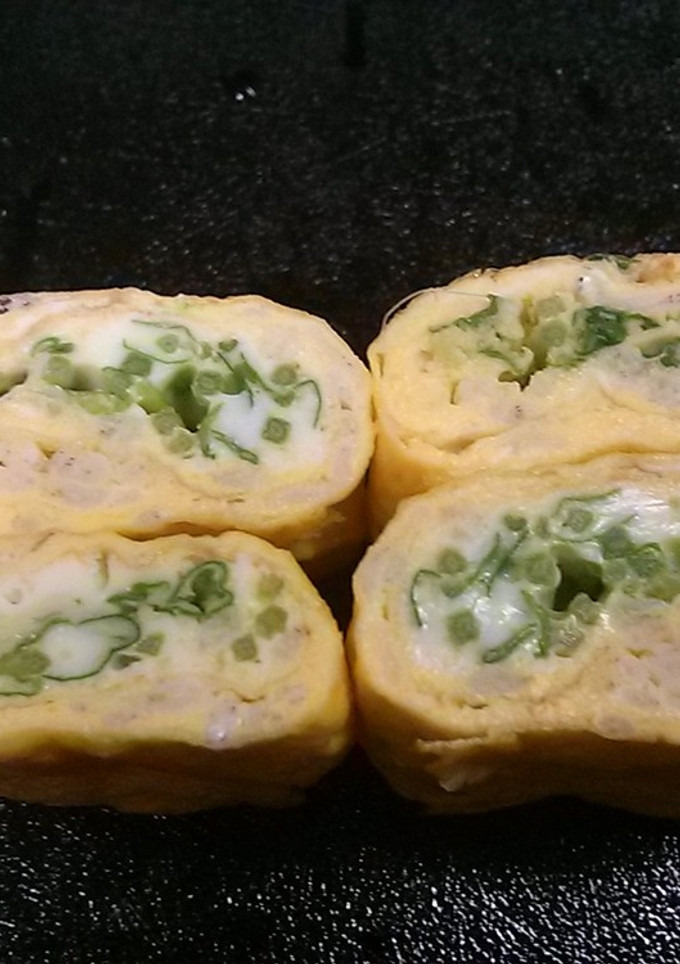 しらすと豆苗の卵焼き-レシピのメイン写真