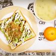 白菜のお好み焼き風トースト。
