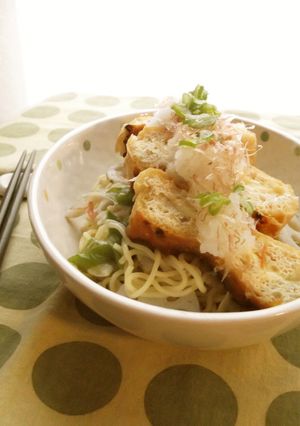 生姜味噌油揚げ✿ ねぎ塩焼きそば-レシピのメイン写真