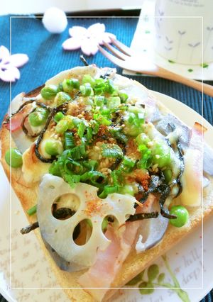 蓮根×ベーコンのミルキー和トースト-レシピのメイン写真