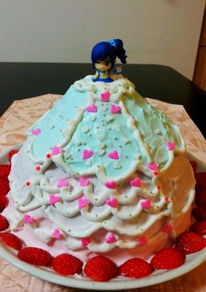 アイカツ　あおいちゃんキャラケーキ-レシピのメイン写真