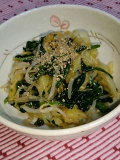 ほうれん草キャベツもやしの和え物-レシピのメイン写真