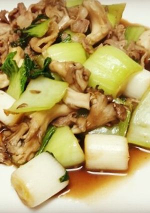 チンゲン菜とキノコのオイスターソース炒め-レシピのメイン写真