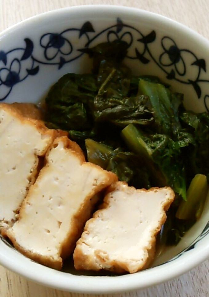 旨味じゅわ～♡なかつお菜と厚揚の煮物-レシピのメイン写真