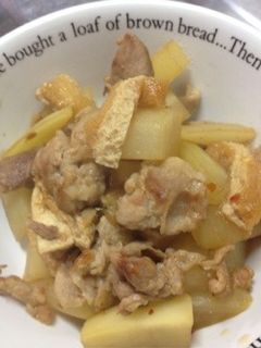 大根と豚肉とあげのピリ辛炒め煮-レシピのメイン写真