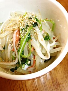 豆苗で簡単副菜 もやしと豆苗のナムル-レシピのメイン写真