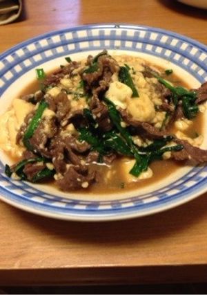 ニラ入り肉豆腐-レシピのメイン写真