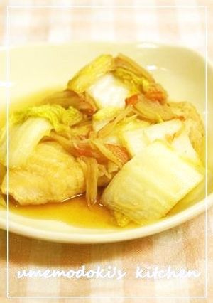 メカジキの白菜、カニカマ添え-レシピのメイン写真