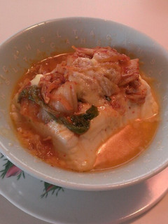 熱々豆腐のキムチマヨ☆レンジで!-レシピのメイン写真