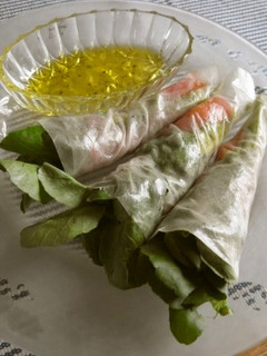 はみだしクレソンの生春巻き-レシピのメイン写真