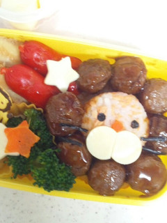ミートボールでライオン弁当-レシピのメイン写真