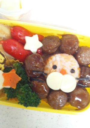 ミートボールでライオン弁当-レシピのメイン写真