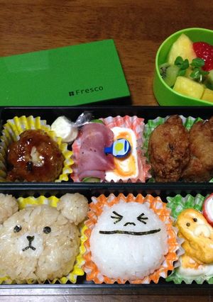 LINEムーン＆ブラウン弁当（キャラ弁）-レシピのメイン写真