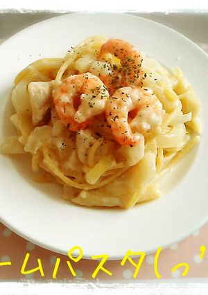 残ったグラタンで＊クリームパスタ-レシピのメイン写真