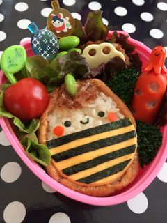 【キャラ弁】いなりde鬼さん-レシピのメイン写真