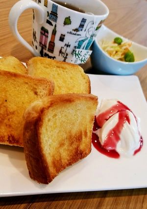 ランチに♪じゅわじゅわ～☆バタートースト-レシピのメイン写真