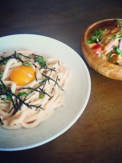 濃厚♡たらこうどん-レシピのメイン写真