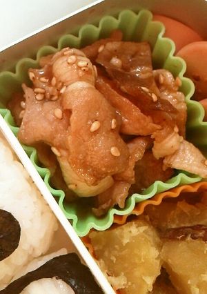 お弁当に☆うなぎのタレで簡単豚のごまテリ-レシピのメイン写真