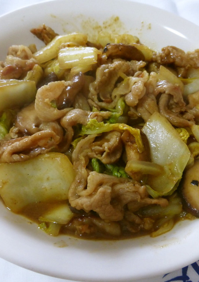 やわらか豚肉と白菜の和風カレー炒め-レシピのメイン写真