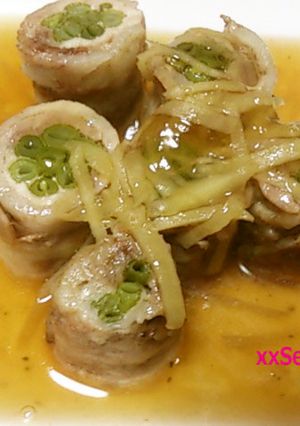 肉巻きいんげんの生姜醤油あんかけ-レシピのメイン写真