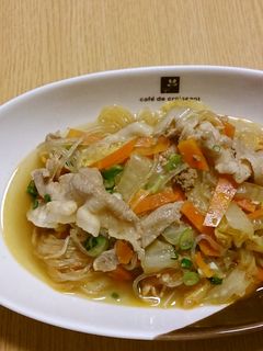 麻婆豆腐の素で豚肉白菜春雨炒め♡-レシピのメイン写真