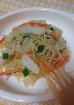 *幼児食*笹かまと仙台白菜の塩焼そば-レシピのメイン写真
