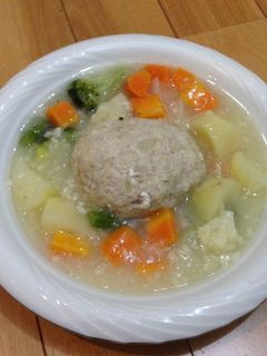 塩麹の白いハンバーグスープ-レシピのメイン写真