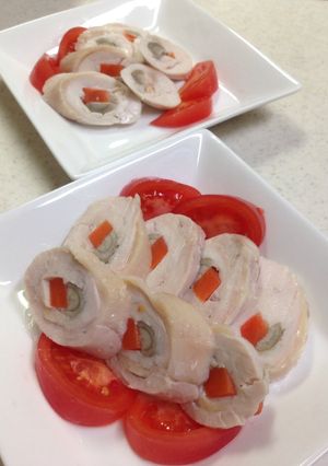 ☆塩麹で鶏胸肉の野菜ロール☆-レシピのメイン写真